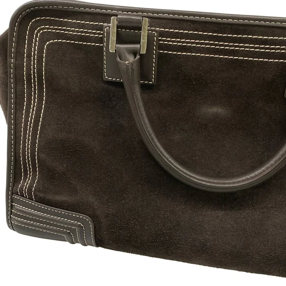 Loewe Amazona 36 Handbag Suede Leather